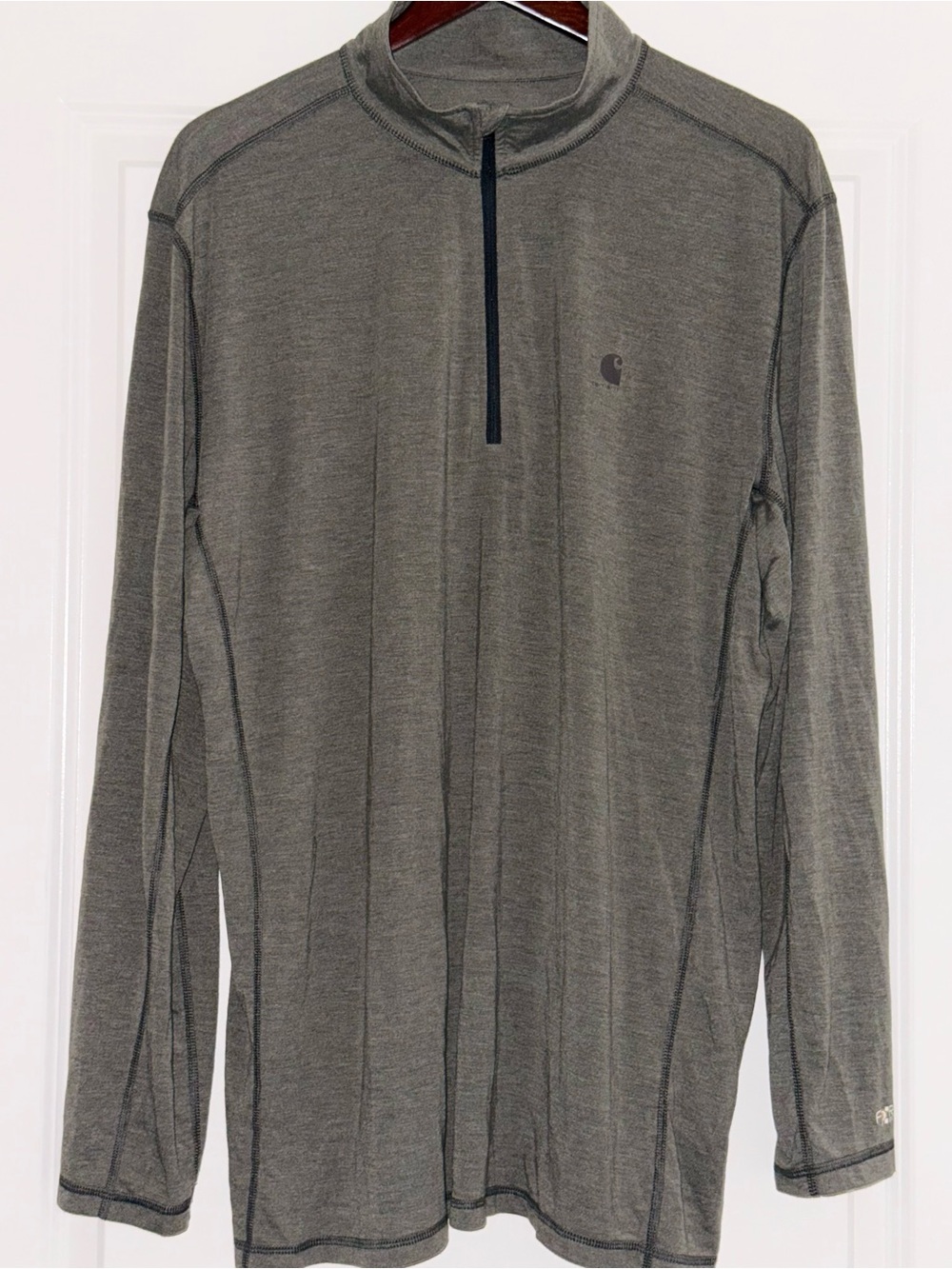 Carhartt Force Extremes Mens XL Olive G Quarter Zip Pullover Long Sleeve Shirt